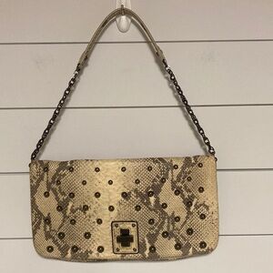 Rafe New York Snakeskin & Metal Stud Purse/Clutch